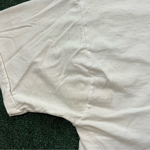 Vintage Women’s 80s Karate “Kiai” Humor *Cropped White T Shirt Size M 20X22 - Picture 5 of 12